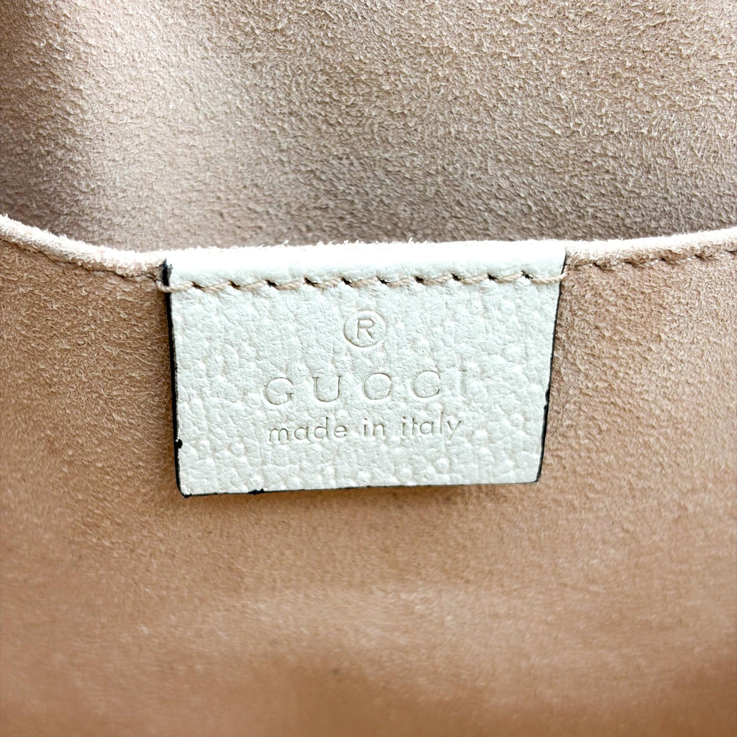 Gucci Ophidia Small Top Handle Bag White Leather