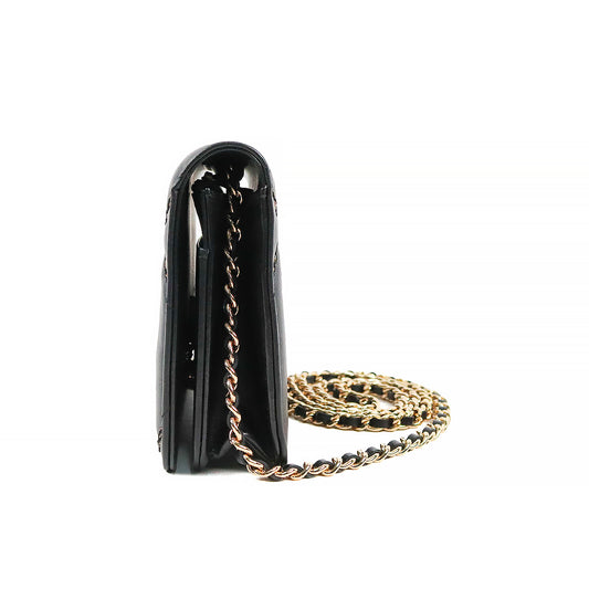 Chanel Black Gold Stitch WOC