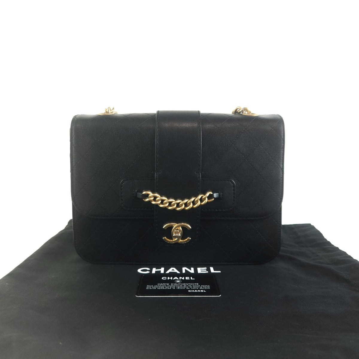 Quilted Calfskin Chain Flap Shoulder Bag A57231