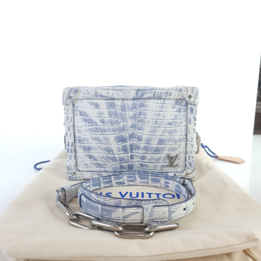 Exotic Alligator Crocodile Soft Trunk Shoulder Bag Crossbody Bag