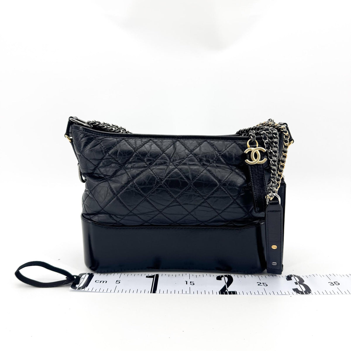Chanel Gabrielle Small Hobo Bag Black Vintage Calfskin