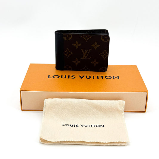 Louis Vuitton Monogram Macassar Multiple Wallet Brown Black