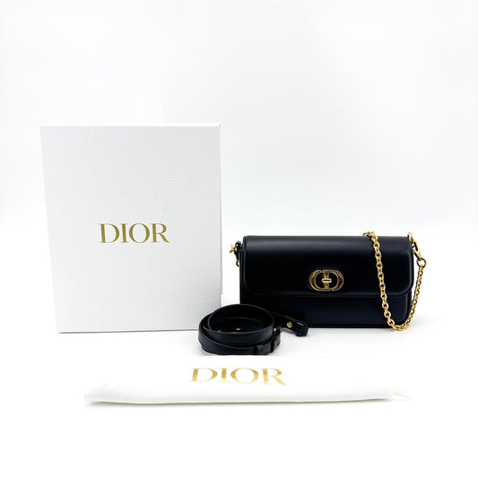 Dior 30 Avenue Montaigne Chain Bag Black Box Calfskin
