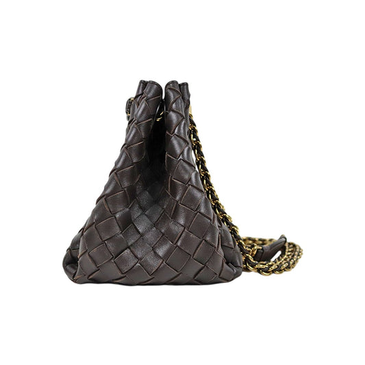 Bottega Veneta Small Brown Leather Parachute Shoulder Bag