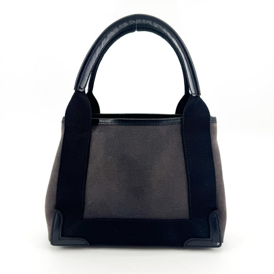 Balenciaga Navy Cabas XS Canvas Tote Bag Black Gray