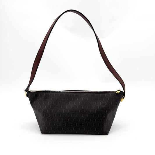 Saint Laurent Vintage YSL Monogram Mini Crossbody Bag Black