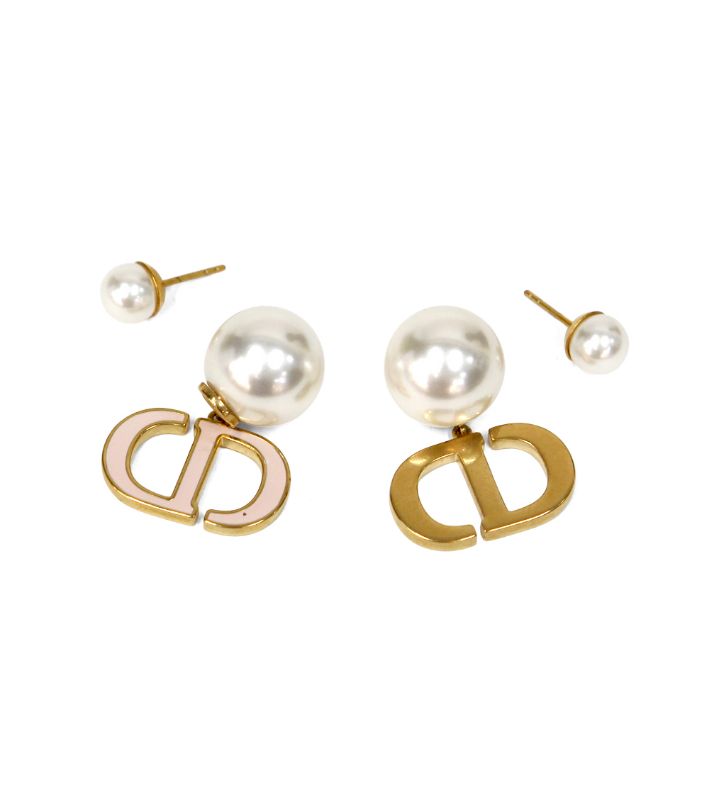 Dior CD Pearl Tribal Earrings