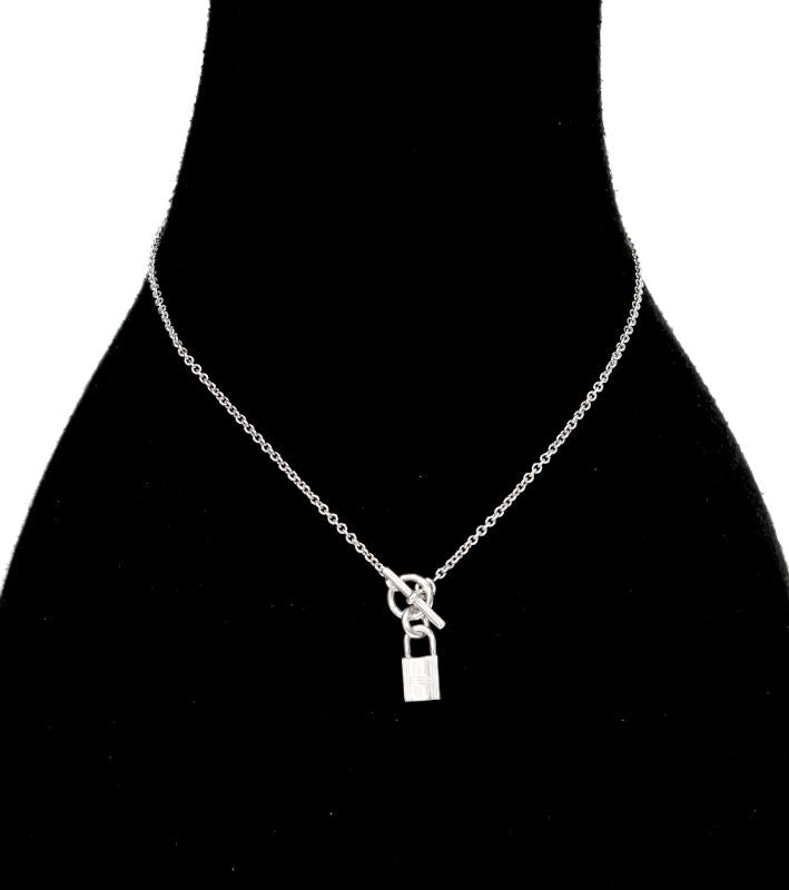 Hermès Silver Amulet Lock Necklace