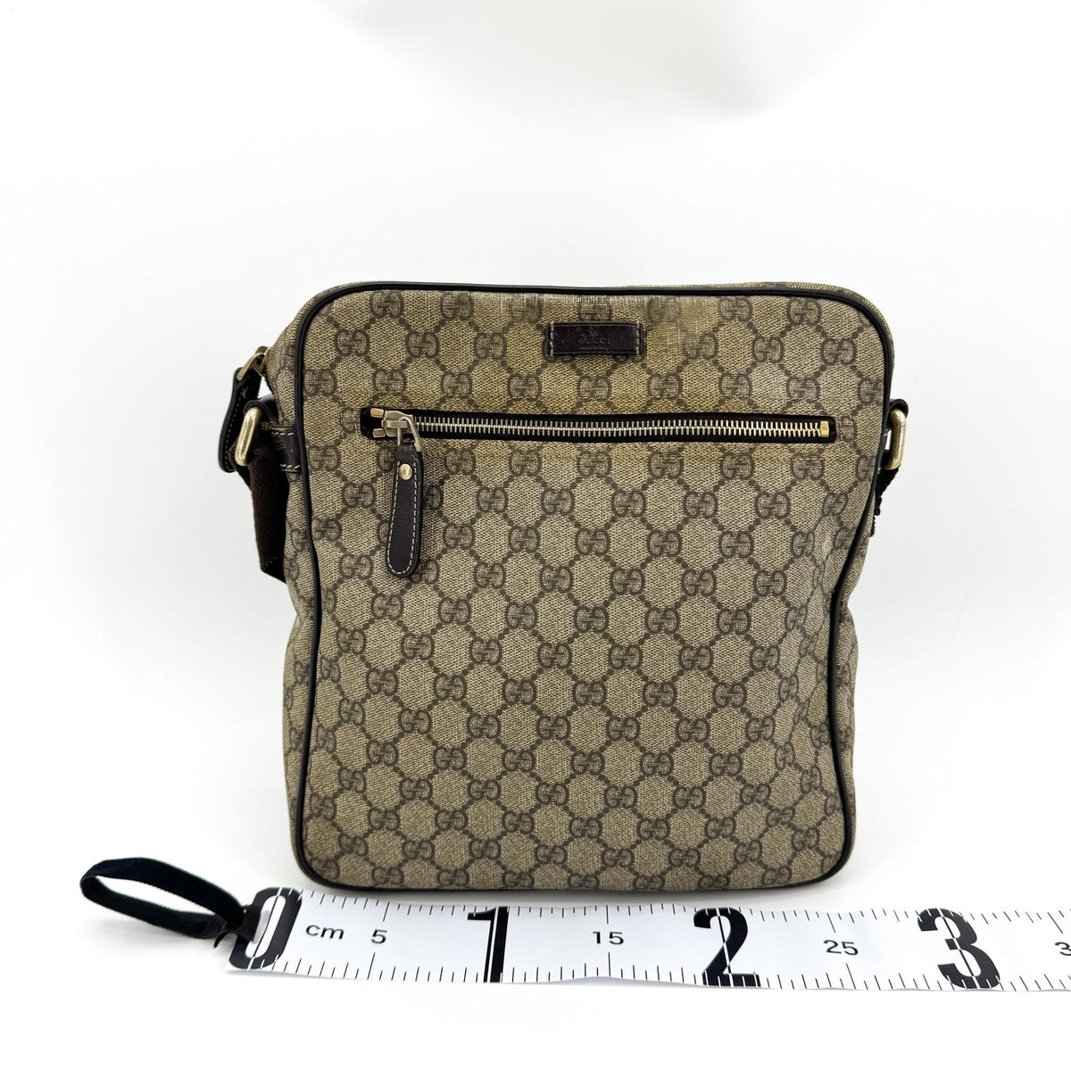 Gucci GG Supreme Crossbody Bag Beige Brown