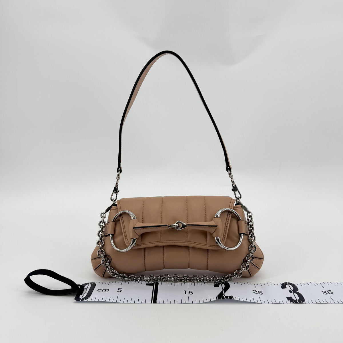 Gucci Horsebit Chain Small Crossbody Bag Beige