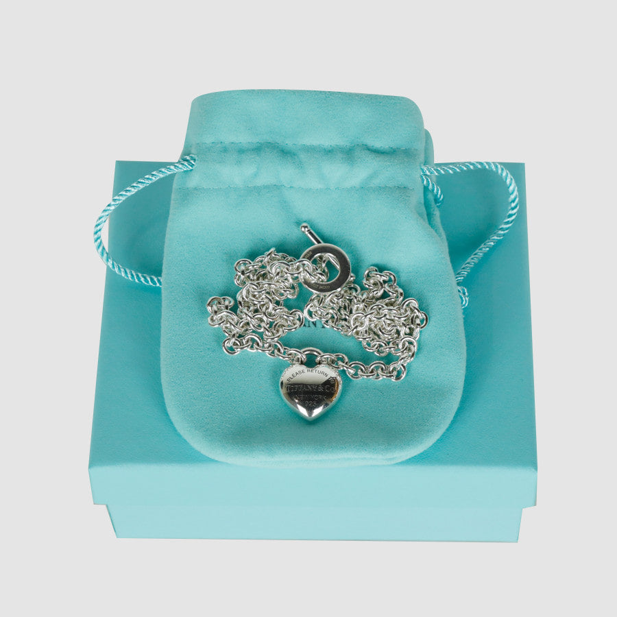 Ann Copul Heart Toggle Pendant Silver Necklace