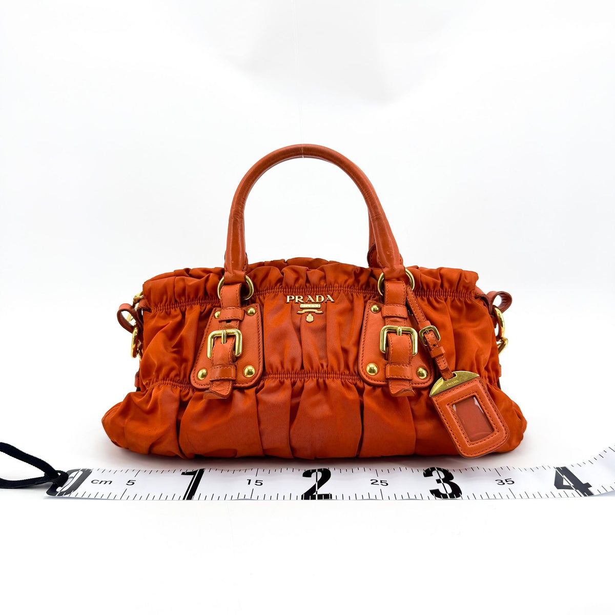 Prada Tessuto Gaufré 2-Way Bag Orange