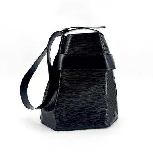 Louis Vuitton Sac des Poles PM Bucket Bag Epi Shoulder Bag Black