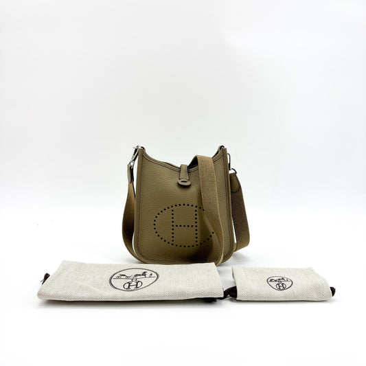 Hermès Evelyne 16 TPM Clemence Étoupe Finitions argentées