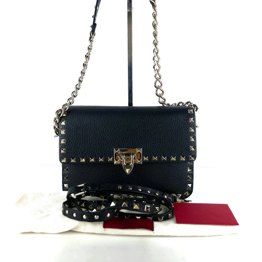 Rockstud flap shoulder bag crossbody bag
