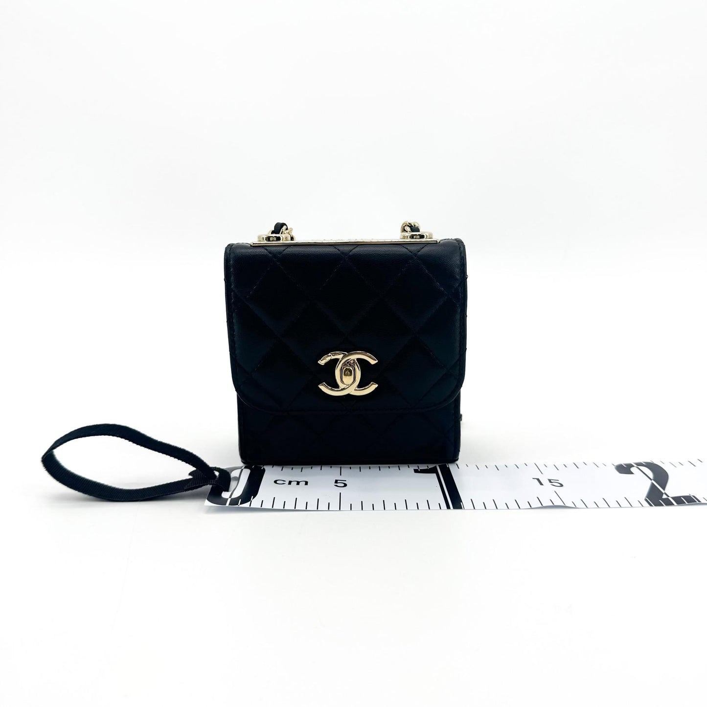 Chanel Trendy CC Mini Chain Shoulder Bag Black Gold Hardware
