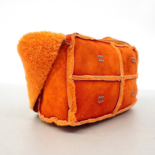 Chanel Shearling Orange Shoulder Bag