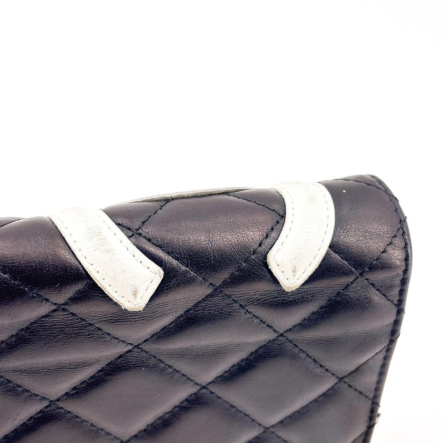 Chanel Cambon Line Flap Long Wallet Black White