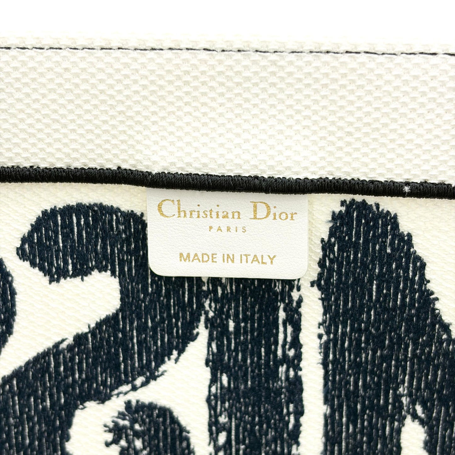 Dior Medium Book Tote Miss Dior White Black