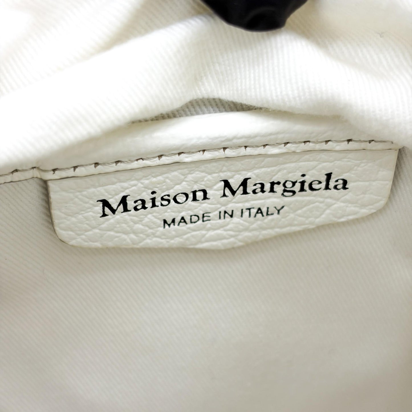 Maison Margiela 5AC Bucket Bag Micro White