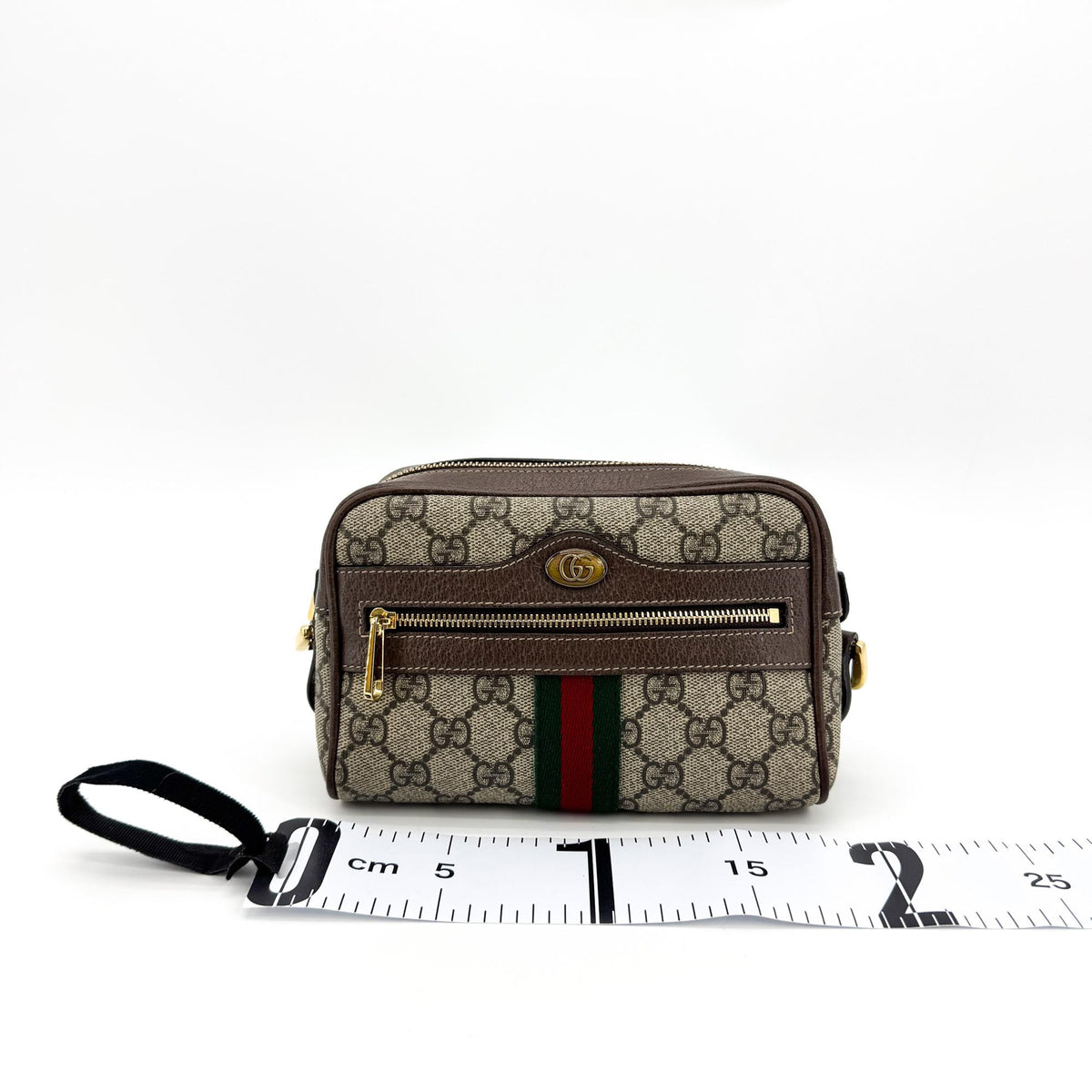 Gucci Ophidia GG Mini Crossbody Bag Beige Ebony