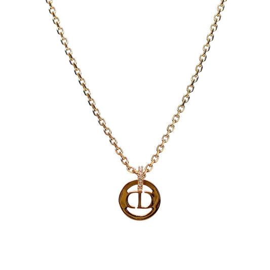 Dior Petit CD Circle Gold Necklace