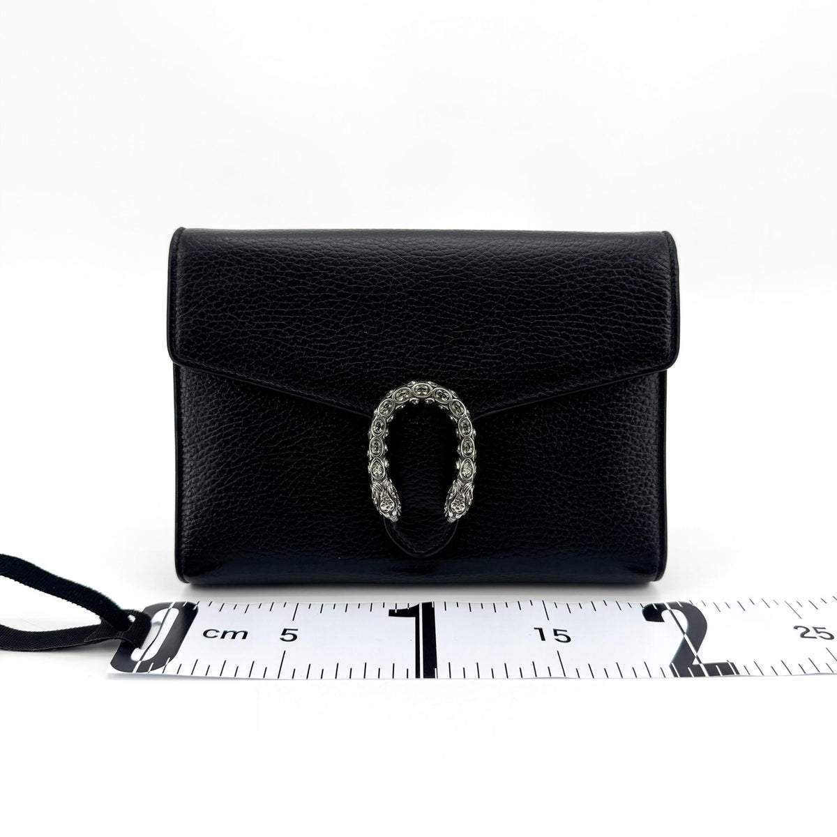 Gucci Dionysus Leather Super Mini Bag Black Silver