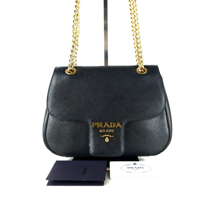Saffiano Flap Shoulder Bag Crossbody Bag 1BD194