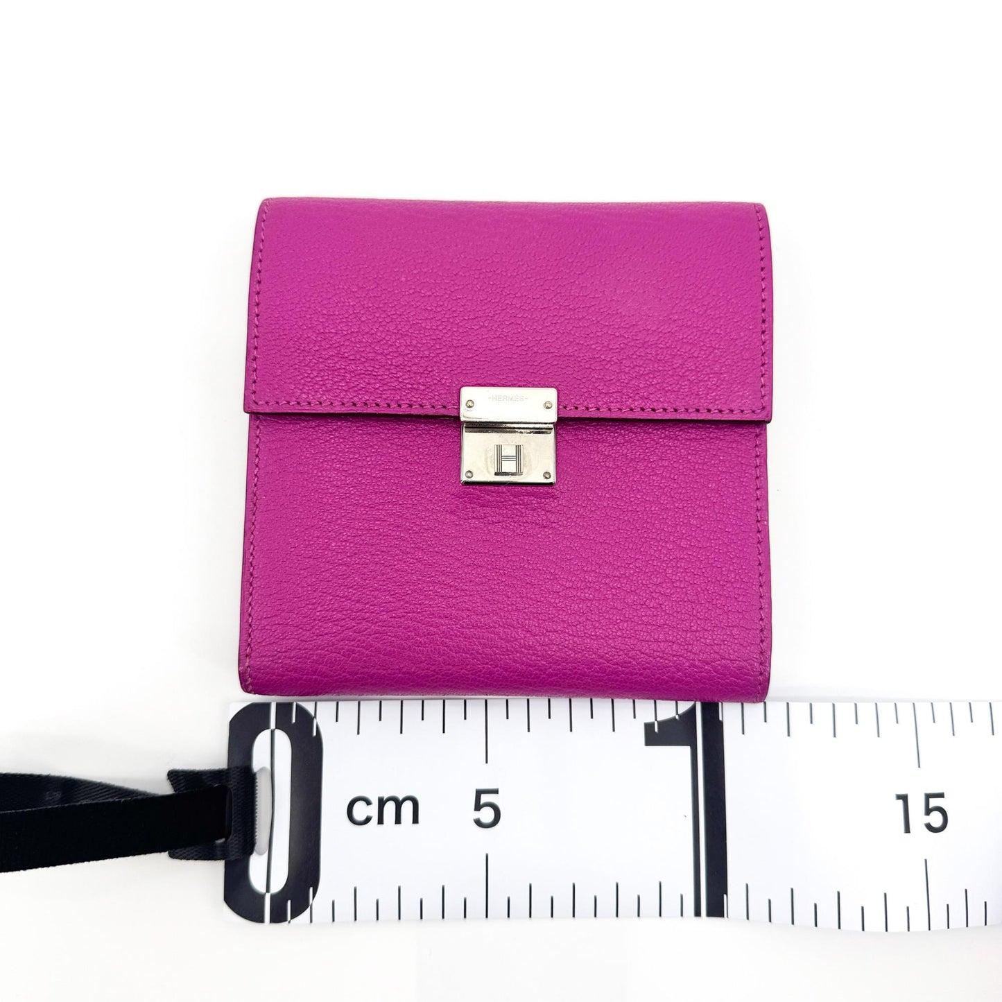 Hermès Click 12 Wallet Rose Purple Silver