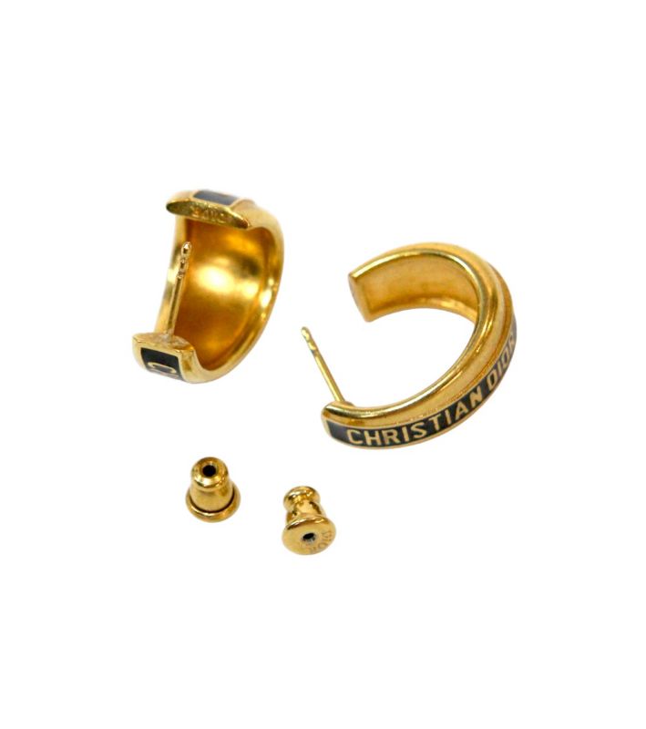 Dior Christian Dior Gold Hoop Earrings