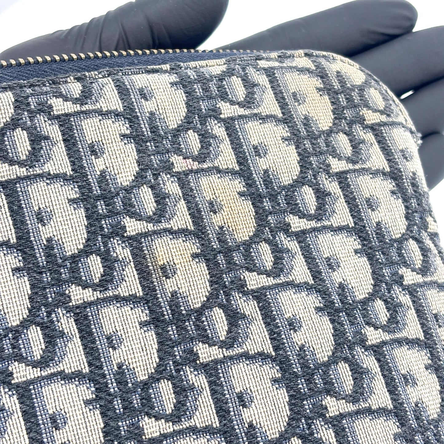Dior Oblique Jacquard Pouch Navy