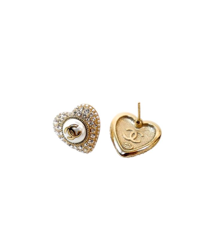 Chanel Heart Cubic Earrings