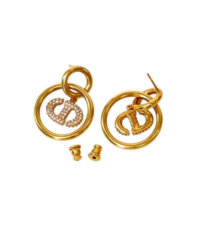 Dior NAVY crystal earrings