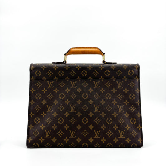 Louis Vuitton Monogram President Briefcase Brown