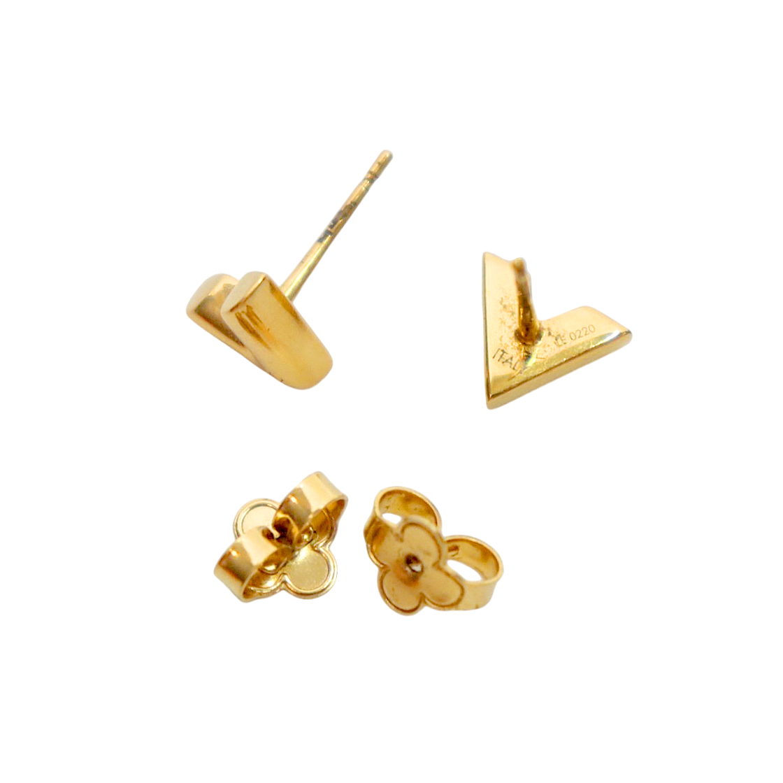 Louis Vuitton Essential V Gold Earrings