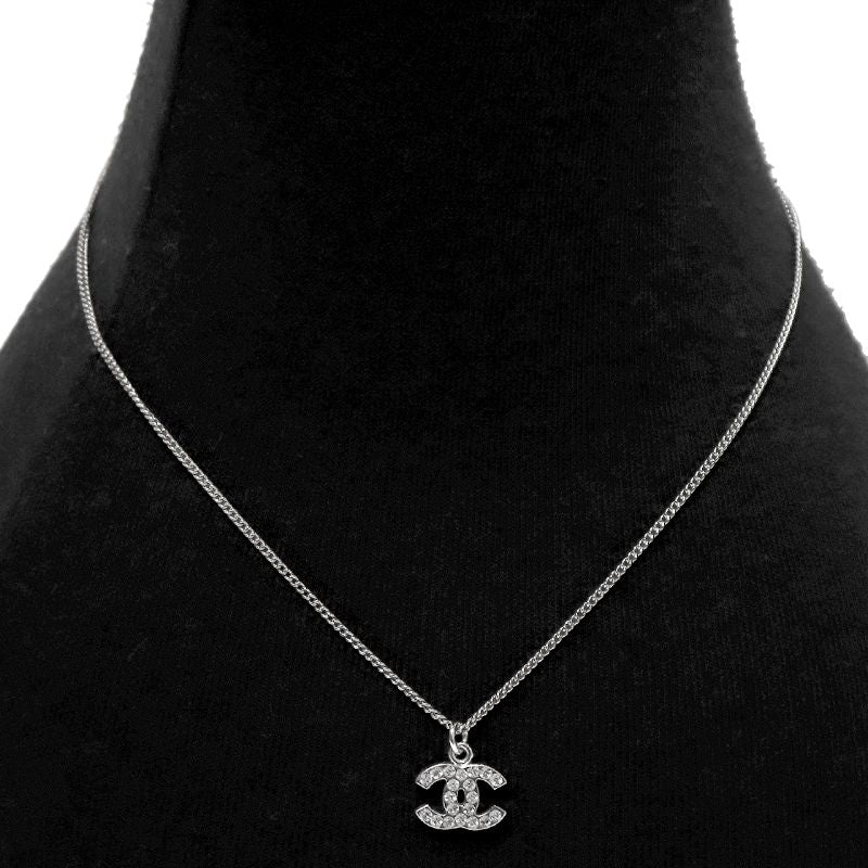 Chanel Cubic CC Silver Necklace