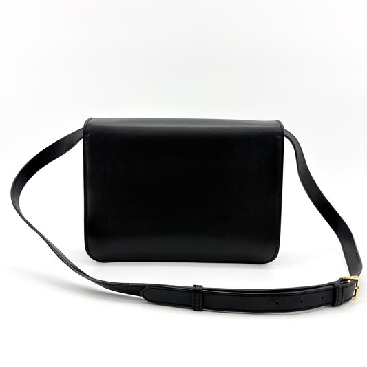 Sac TB petit modèle Burberry en cuir noir et finitions dorées