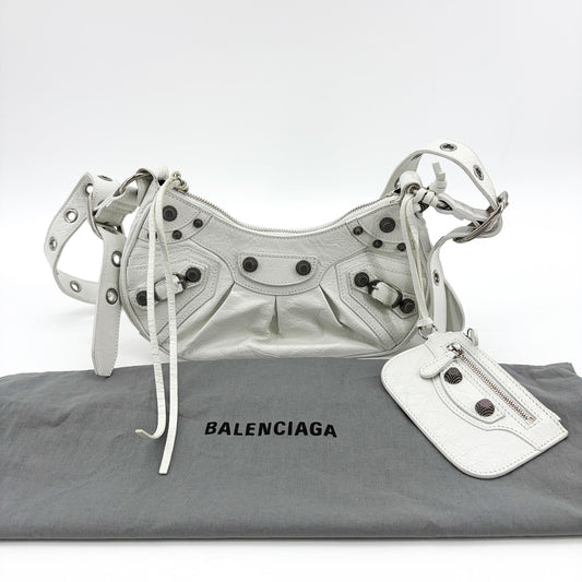 Sac porté épaule Balenciaga Le Cagol XS blanc