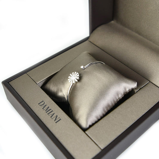 S Margherita White Gold Diamond Bangle Bracelet
