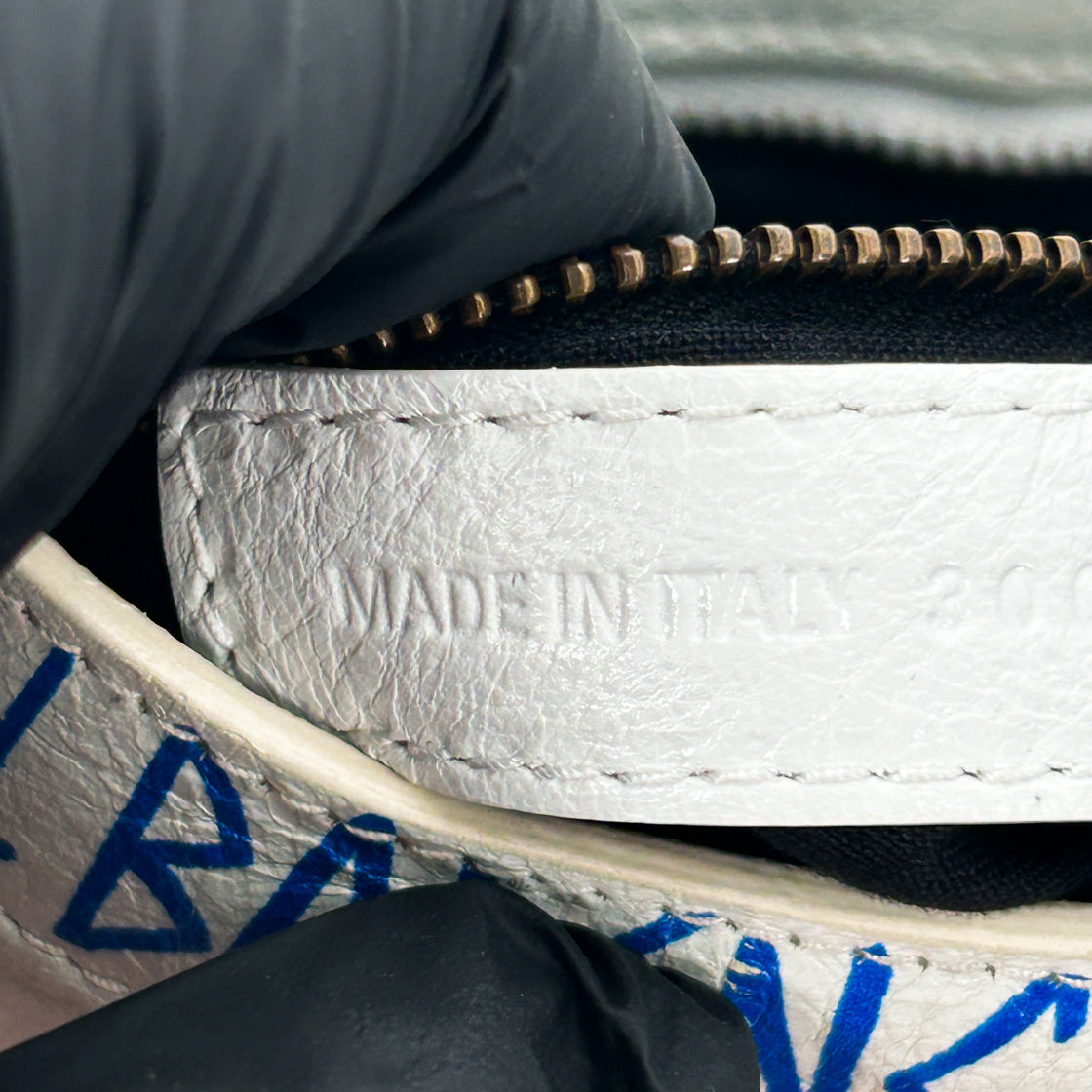 Balenciaga White Mini Gravity Motor Bag