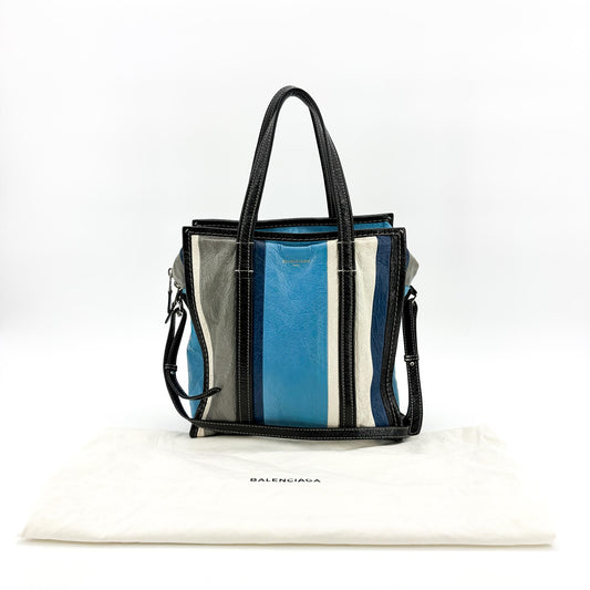 Balenciaga Bazaar Shopper Multi-Stripe Blue