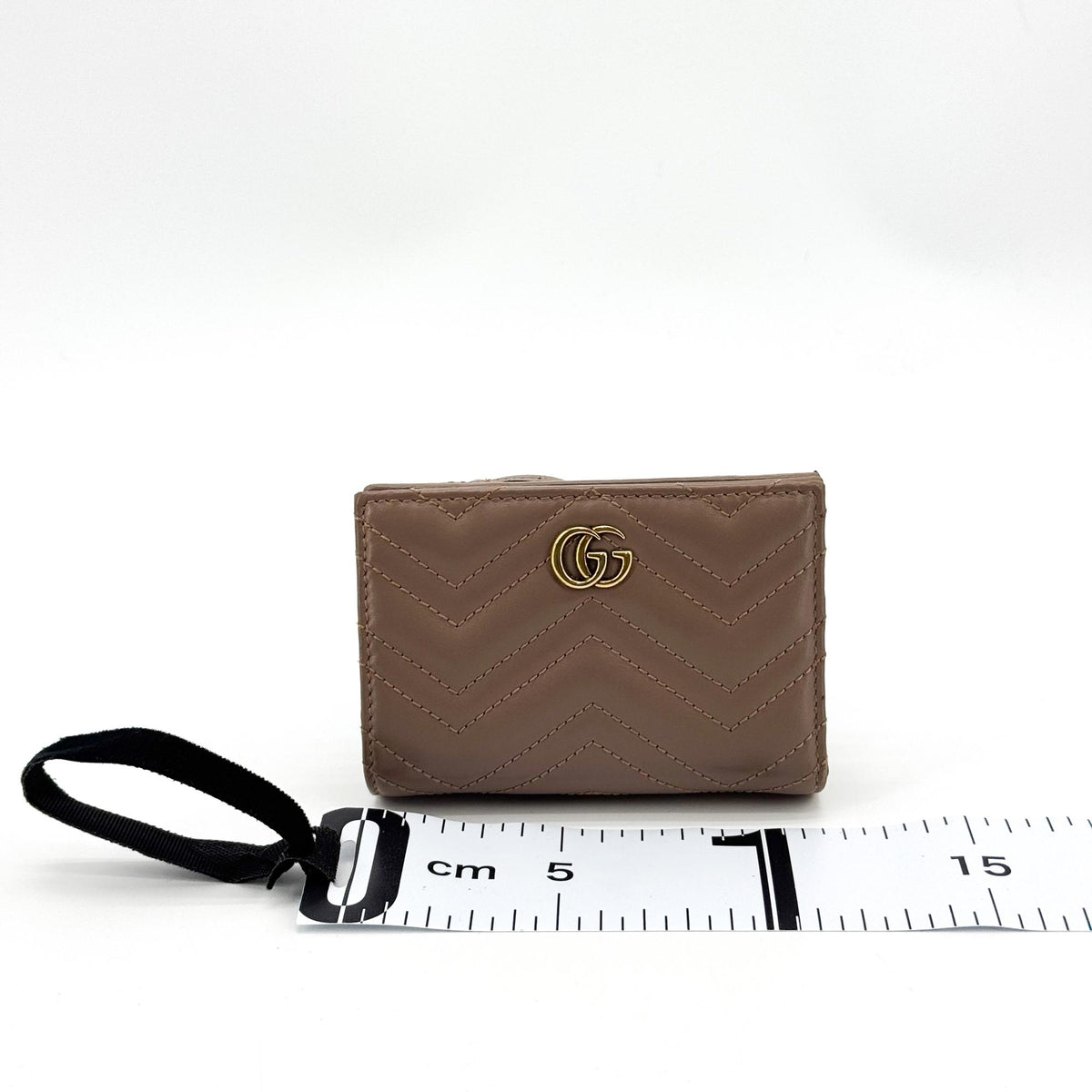 Gucci GG Marmont Card Case Wallet Brown