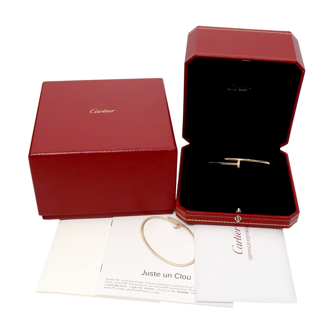 Cartier Small 18K Gold Diamond Just Anclu Bracelet