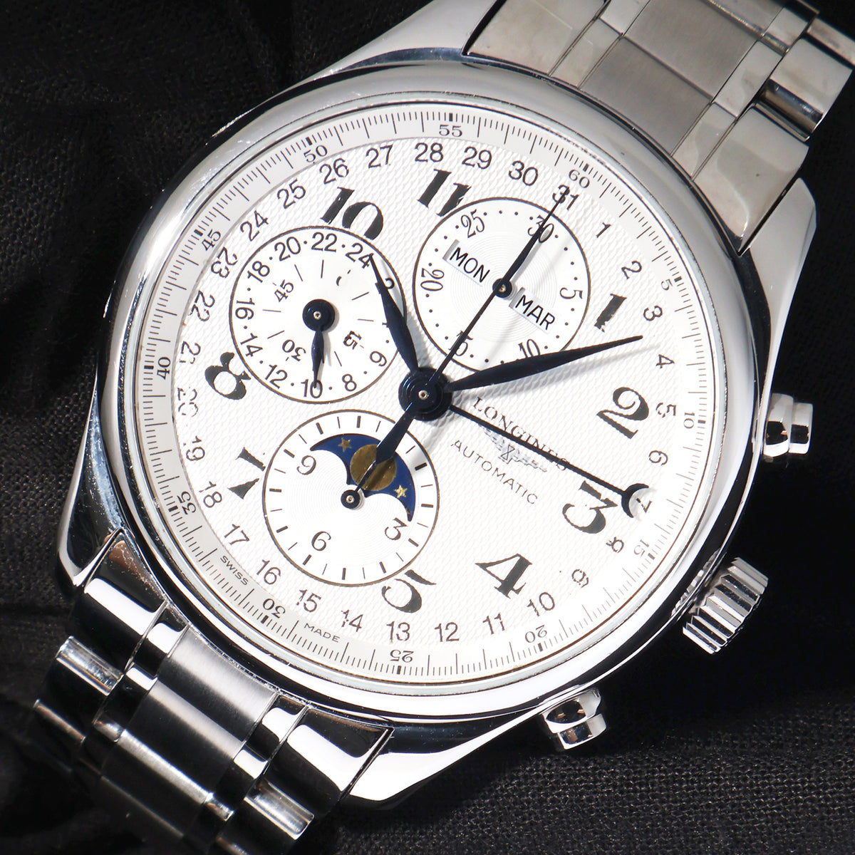 Longines L2.773.4.78.6 Master Collection Moonphase Chrono Automatic Watch