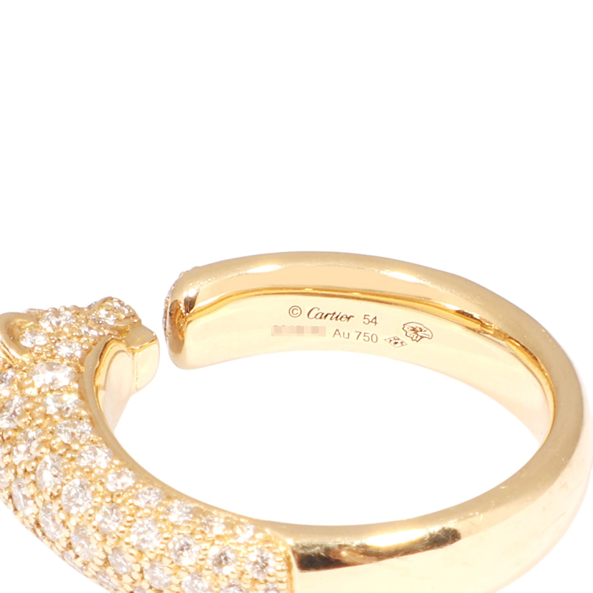 Cartier N47655 Yellow Gold Panthère de Cartier Pavé Small Ring