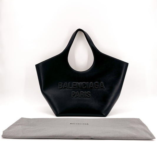 Sac cabas moyen Balenciaga Mary-Kate en cuir noir