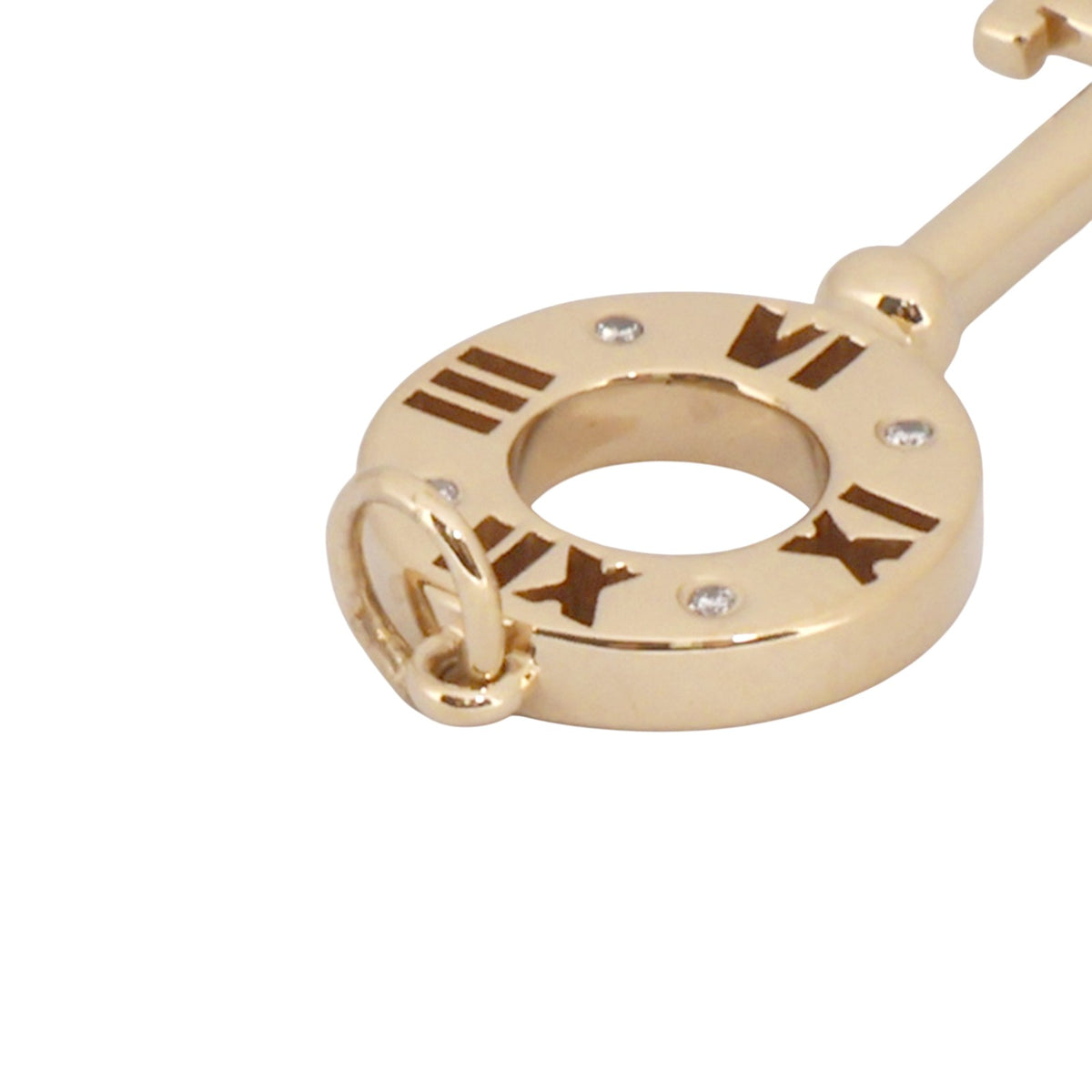 Tiffany Yellow Gold Atlas Diamond Key Pendant