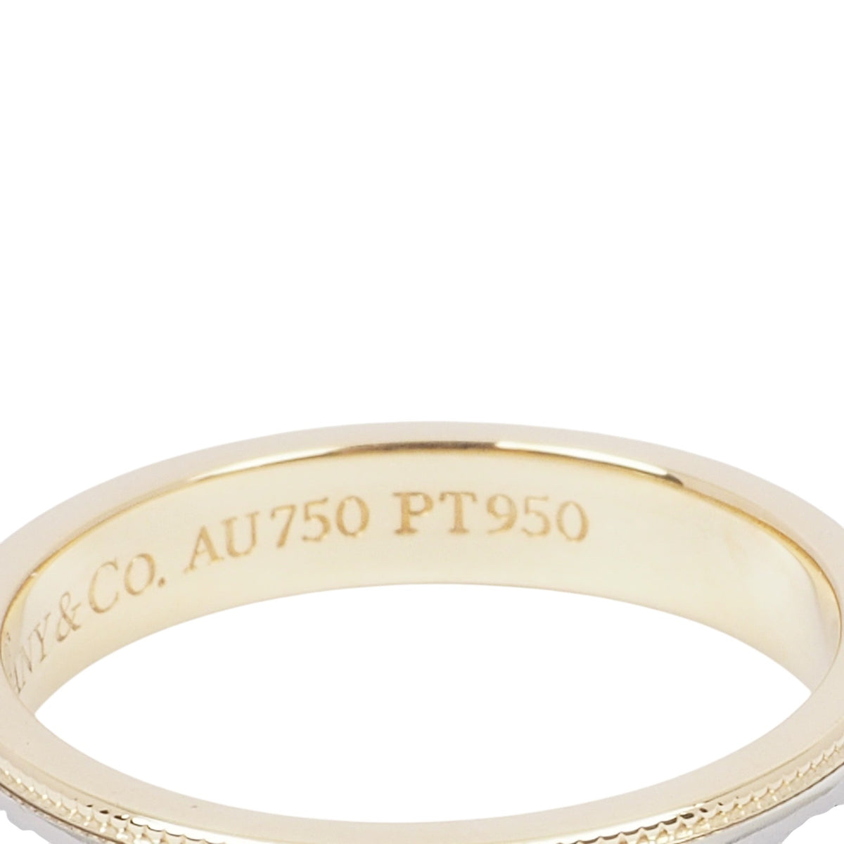 Tiffany Yellow Gold Combination Milgrain Ring