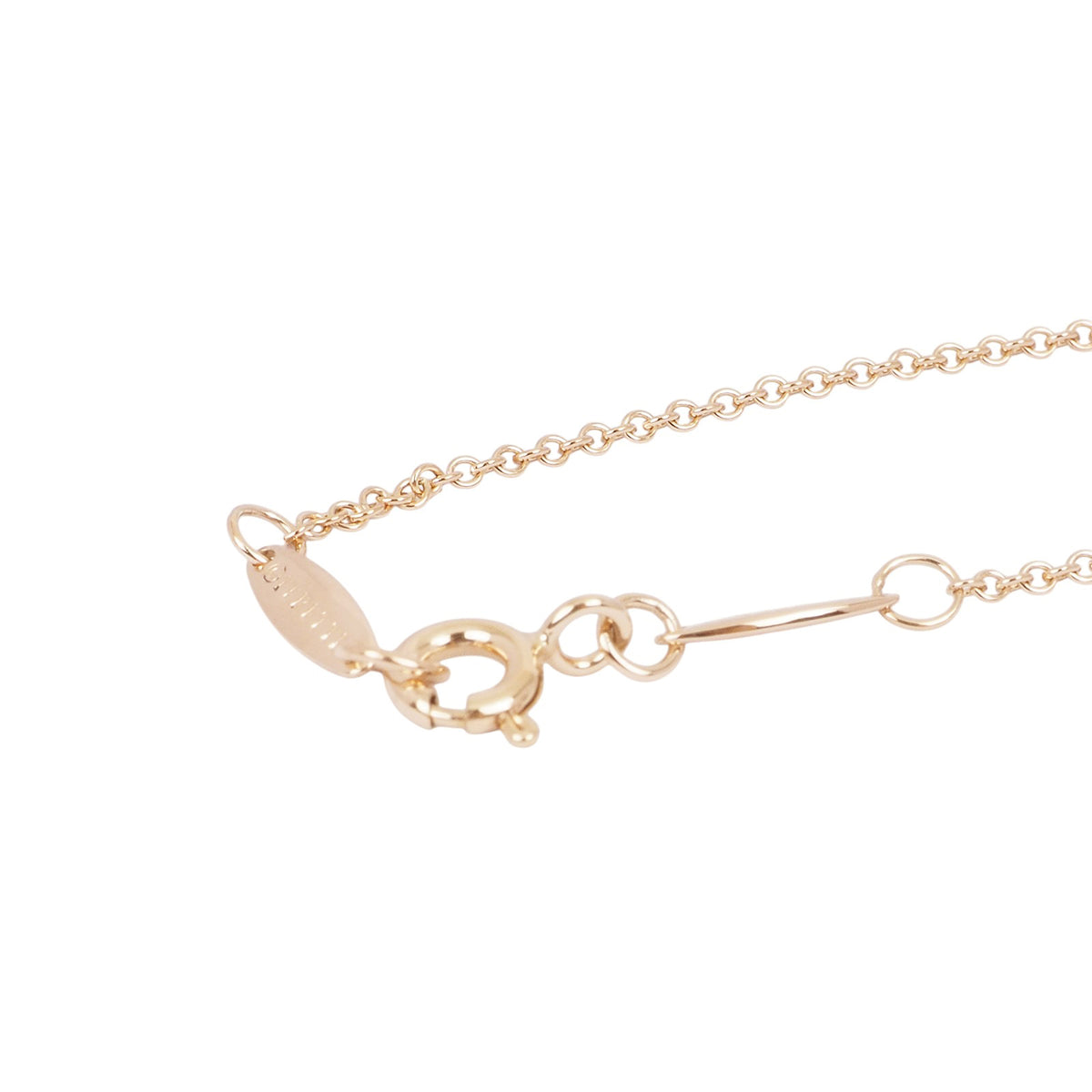 Tiffany Rose Gold Bean Necklace