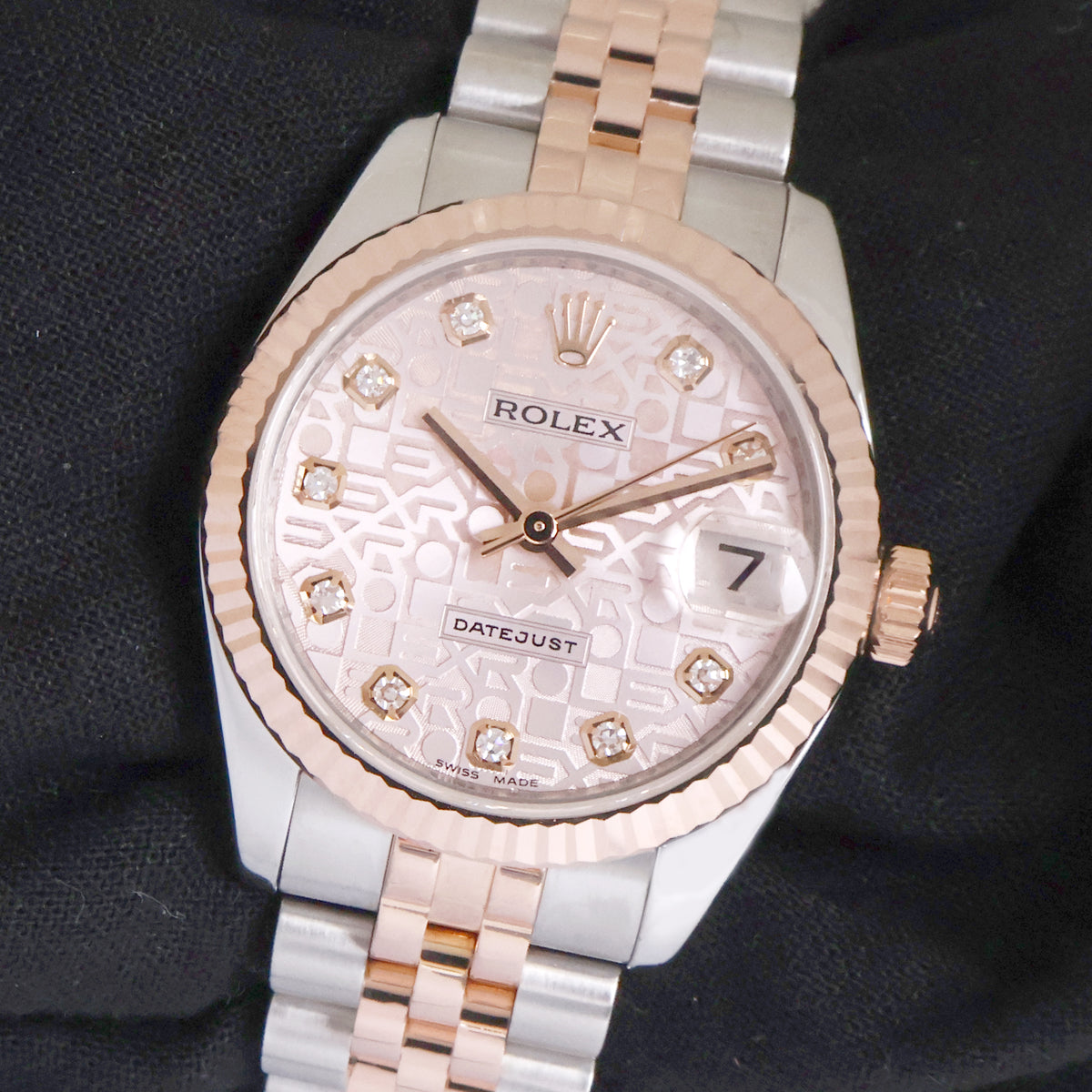 Rolex 178271 Rose Gold Diamond Dayjust Two-Tone Automatic Watch